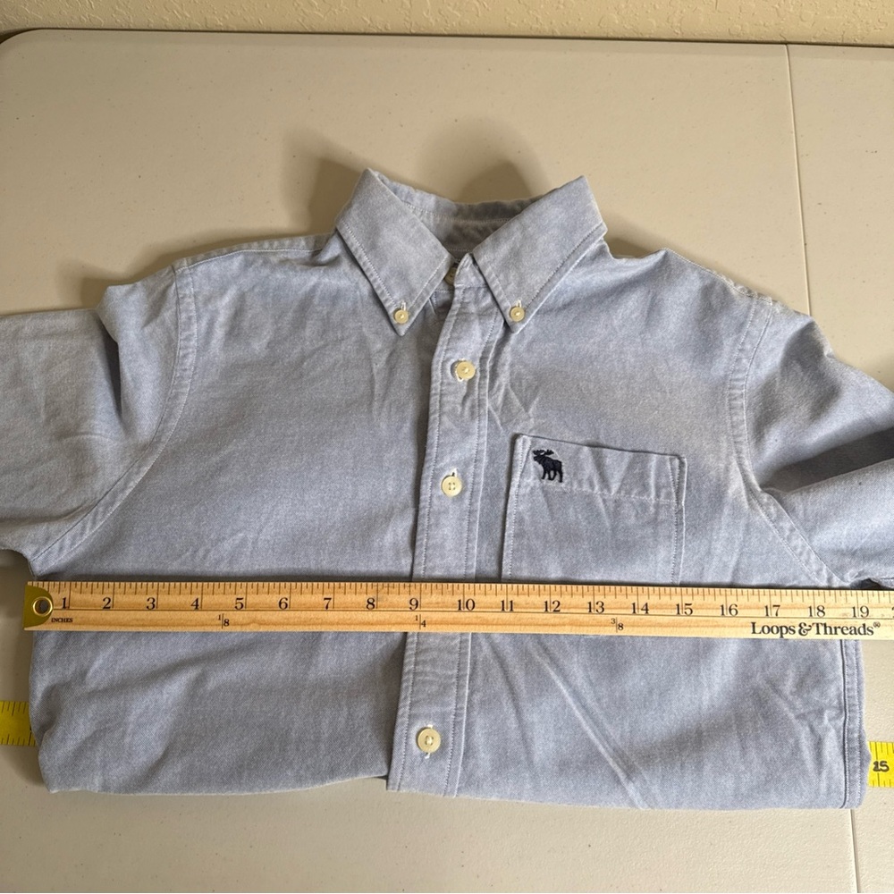 Abercrombie‎ Kids Shirt Blue Long Sleeve Oxford Button Down Large - Picture 5 of 7